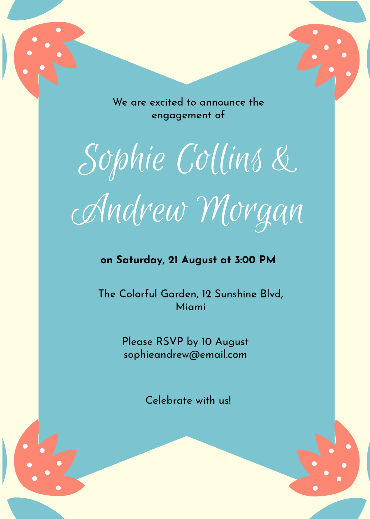 invitation template engagement