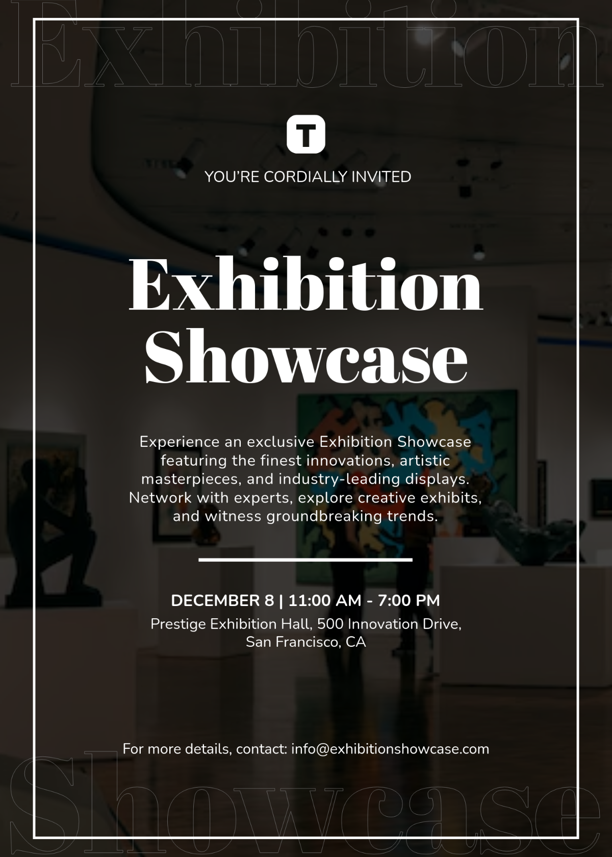 Free Exhibition Invitation Template To Edit Online