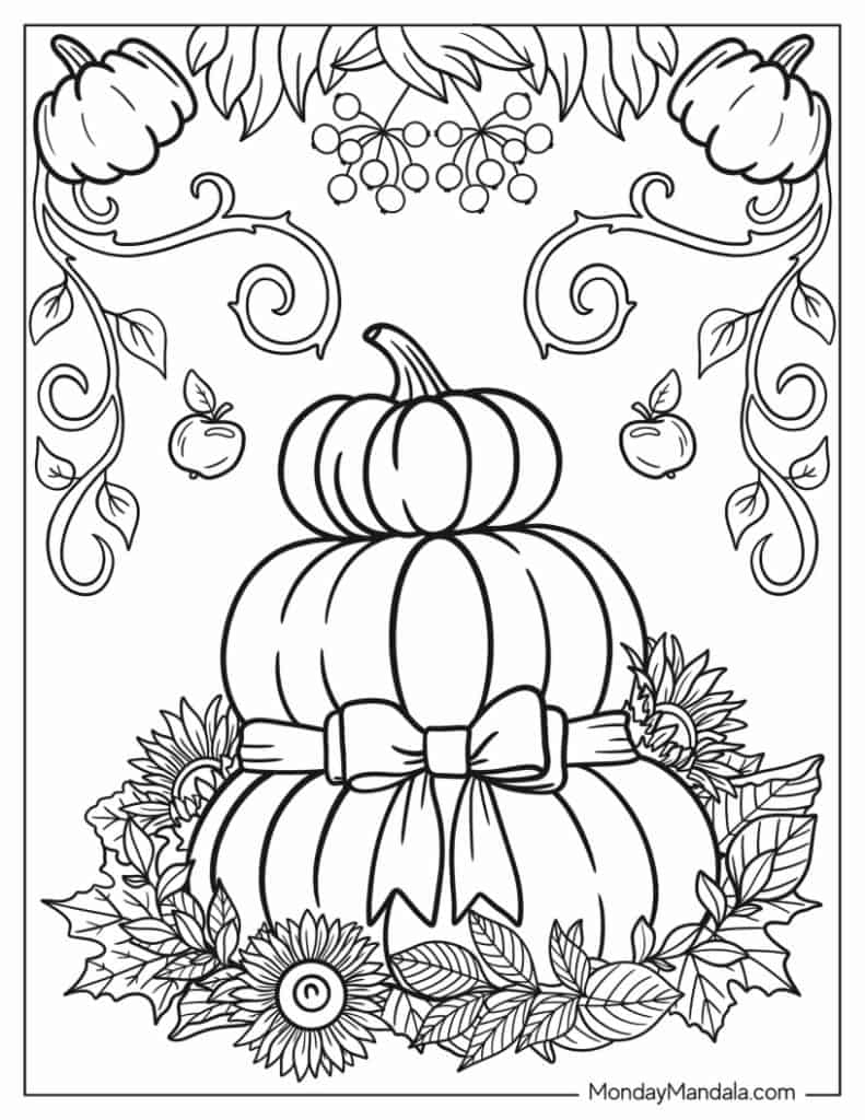 fall coloring page free