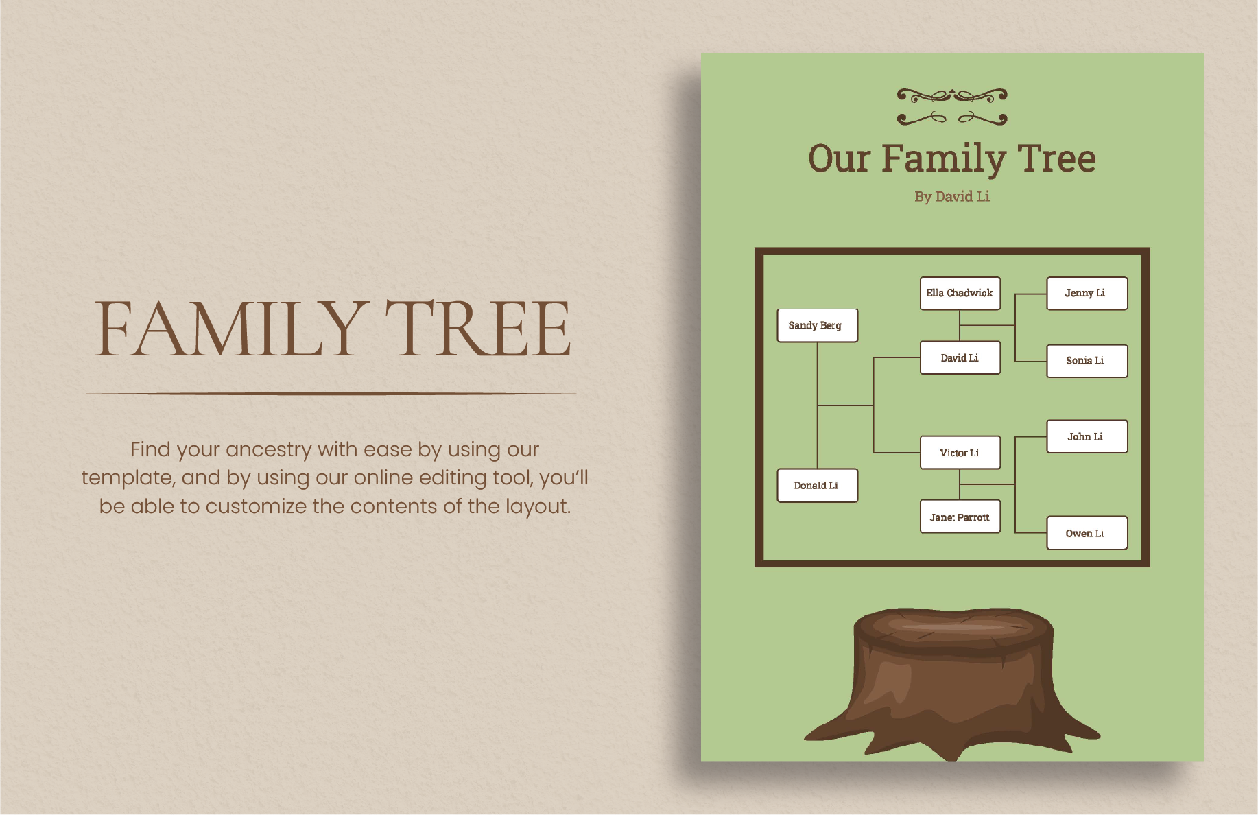 Free Family Tree Template Illustrator PDF Template