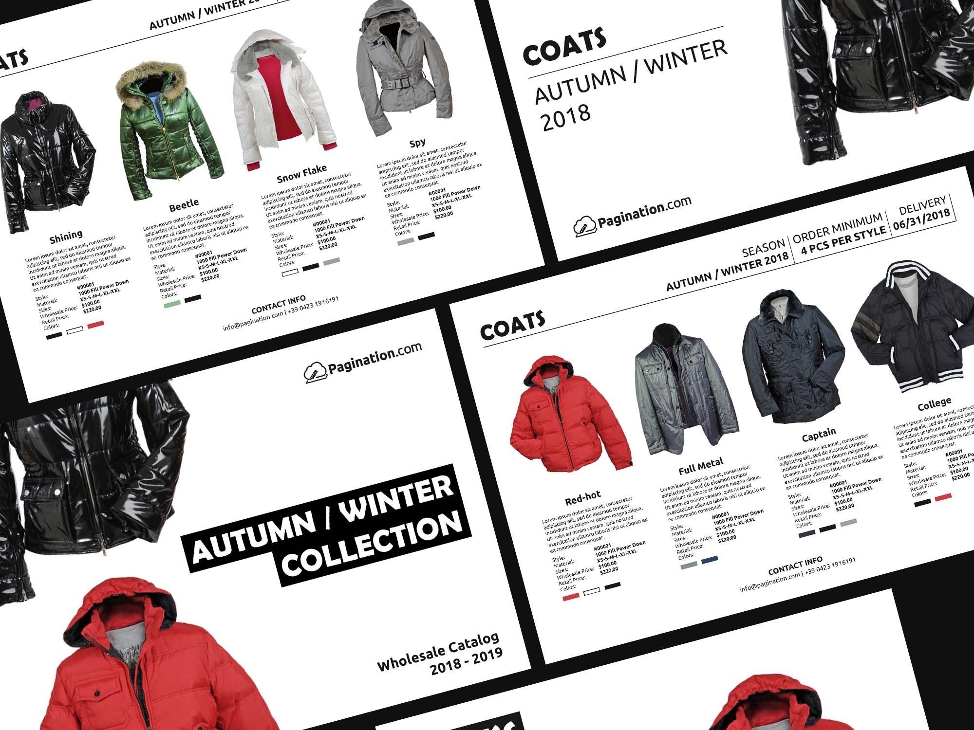 Free Fashion Line Sheet Brochure Template INDD 