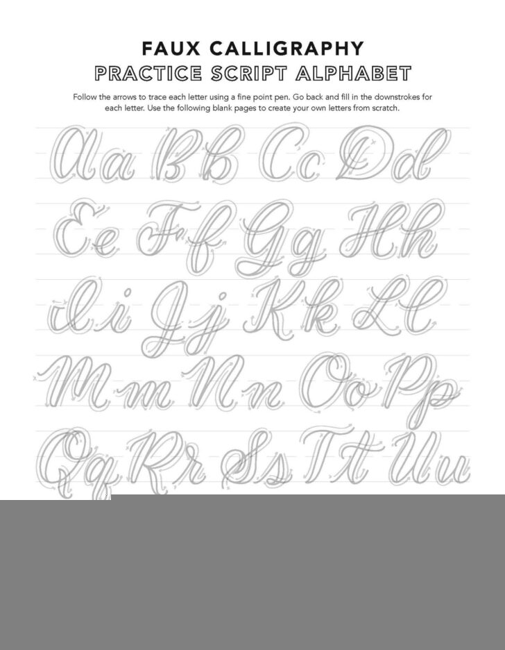 Free Faux Calligraphy Worksheet Worksheets Printable Ronald Worksheets