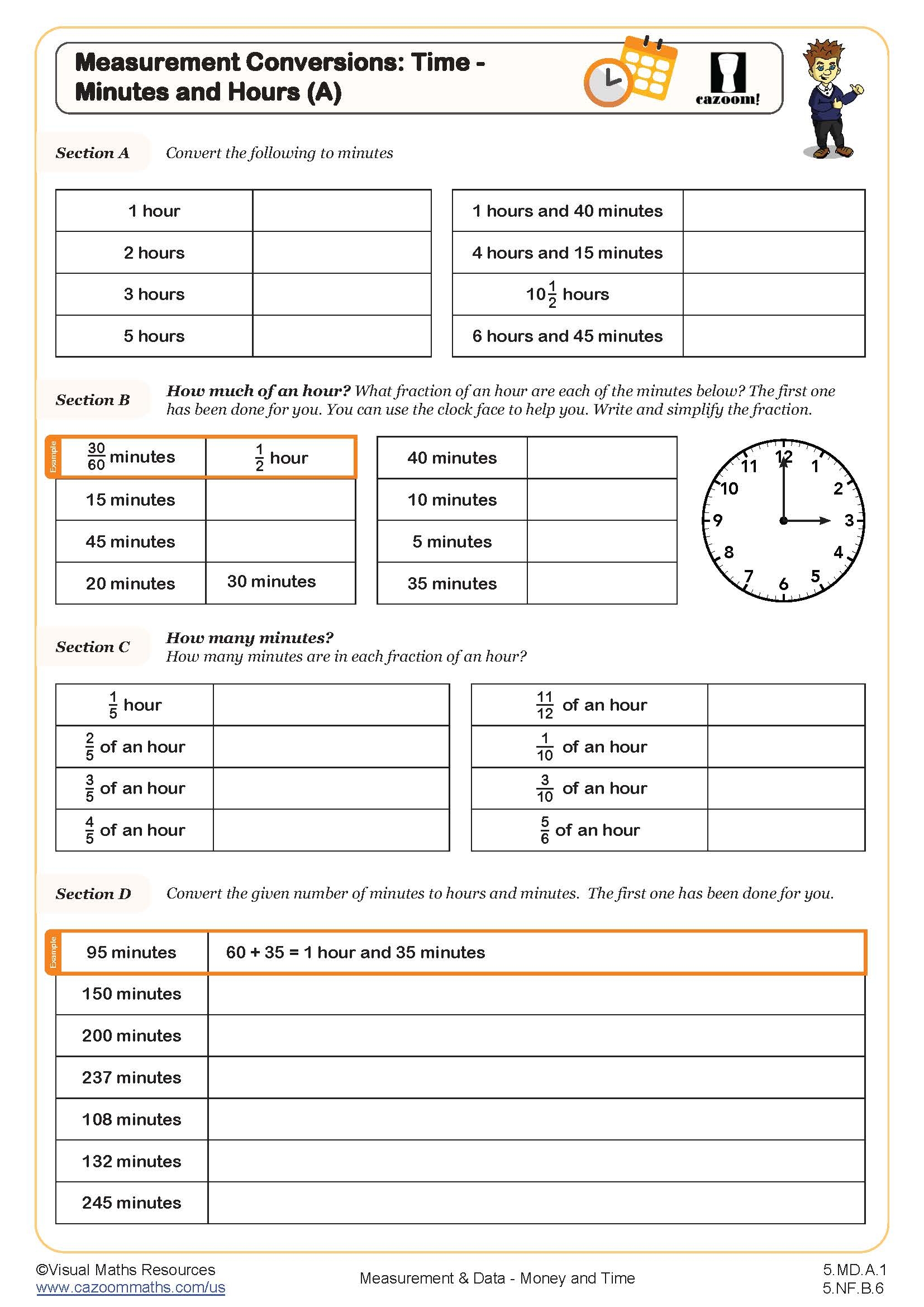 fifth grade math worksheets