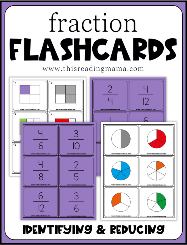 FREE Fraction Flash Cards ONLINE Printable