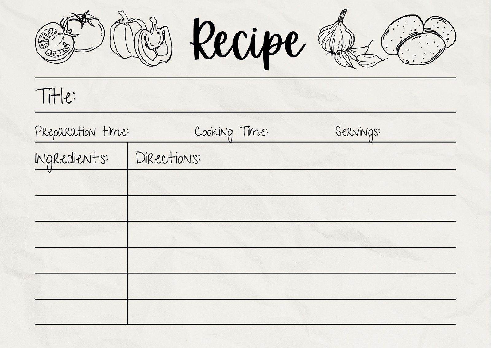 free online printable recipe cards