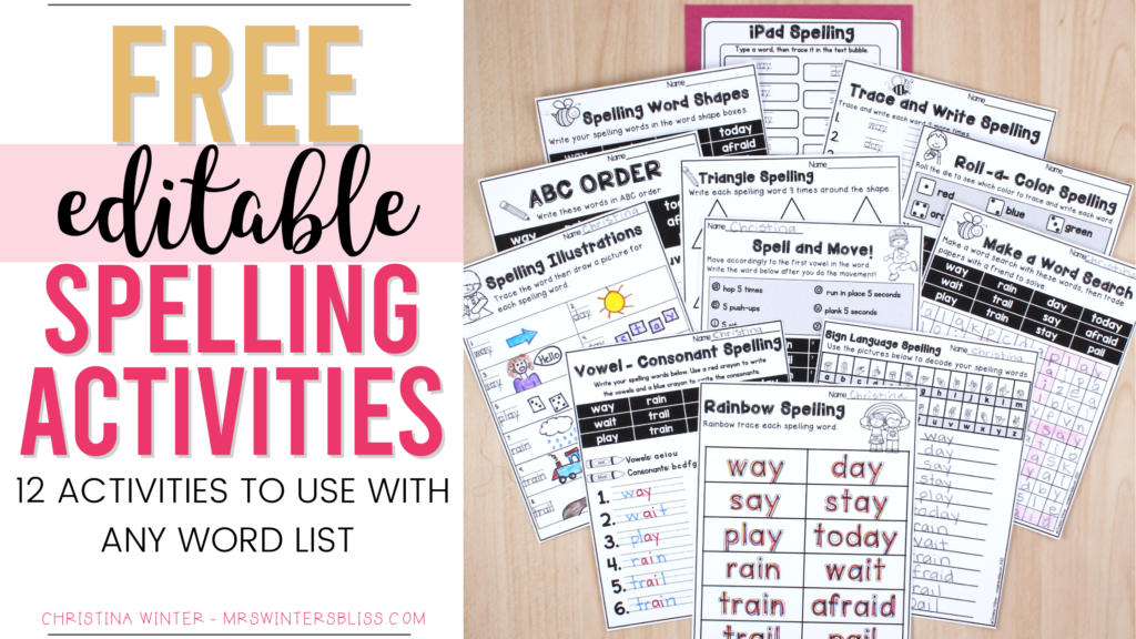 Free Free Printable Spelling Activities Download Free Free Printable 