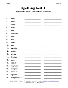 printable spelling activities