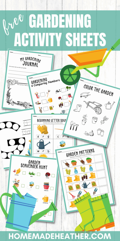 Free Gardening Activity Printable Sheets Homemade Heather