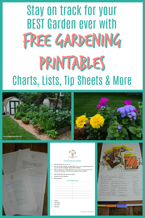 Free Gardening Printables Gingham Gardens