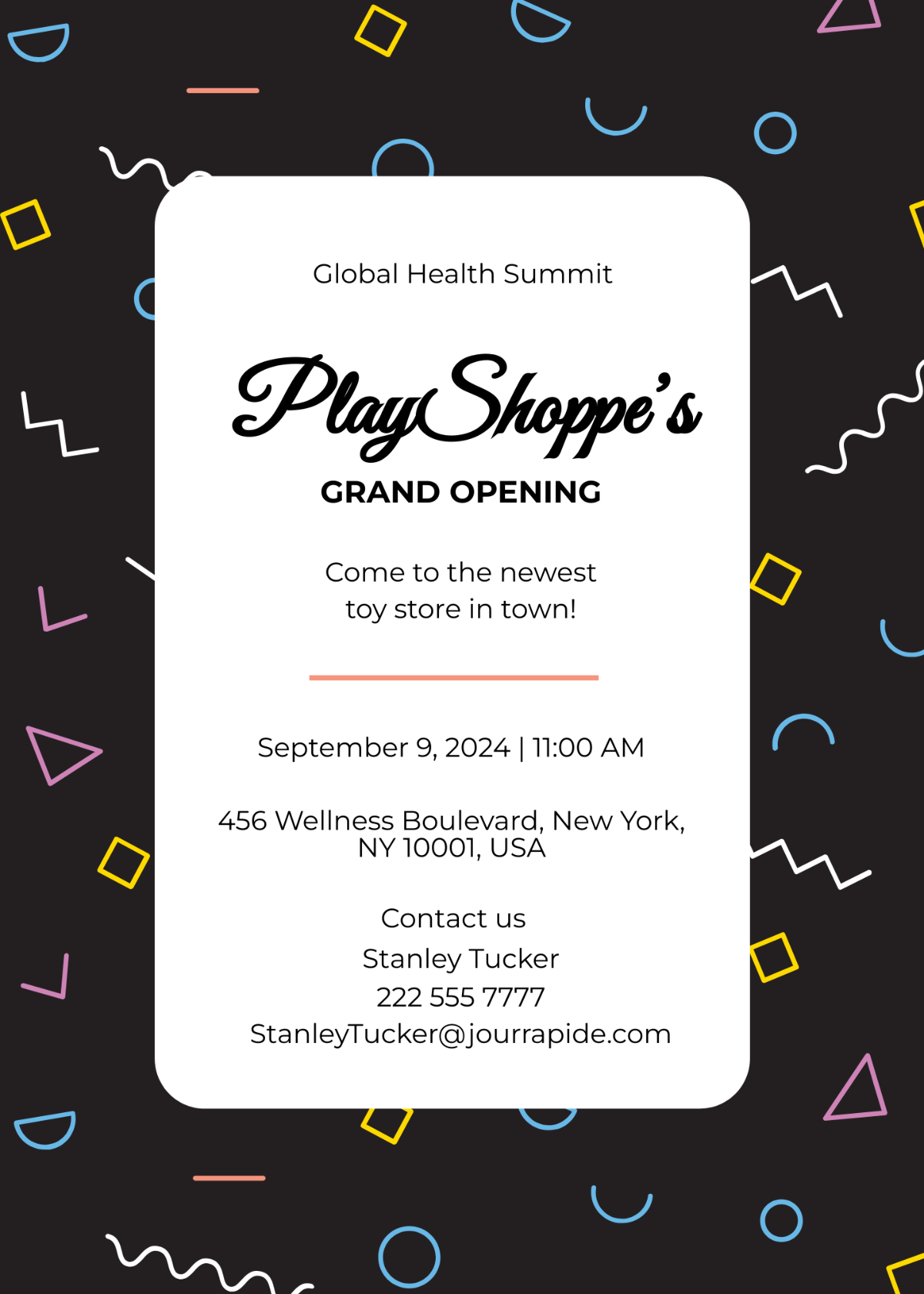 invitation template for an event