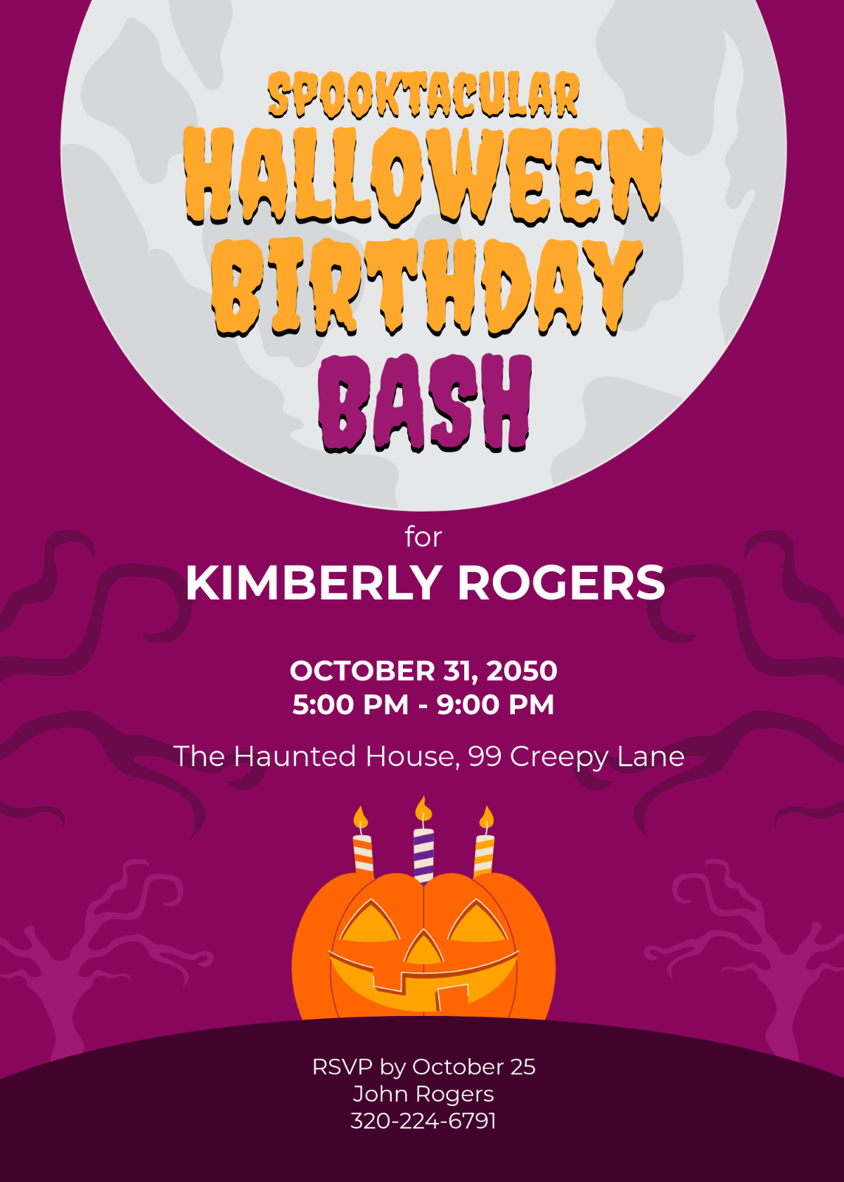 Free Halloween Birthday Invitation Template To Edit Online