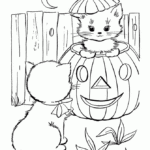 Free Halloween Cats Coloring Pages Kittens