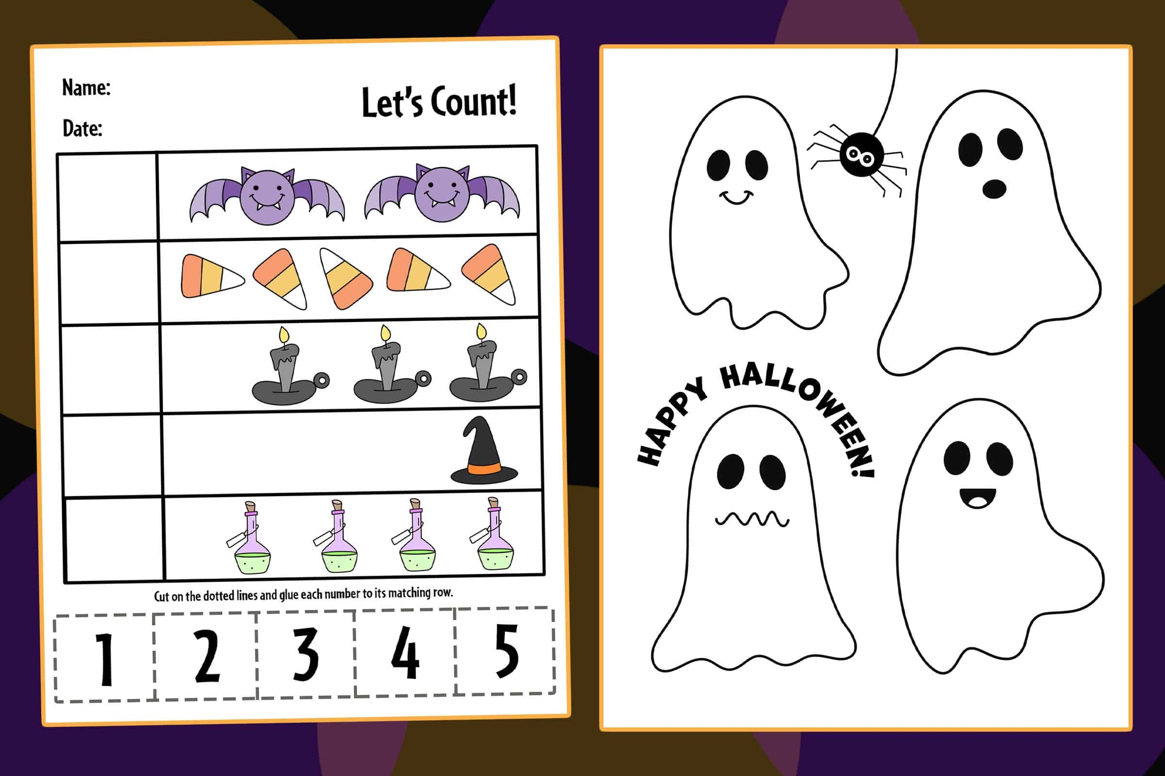 halloween worksheet preschool