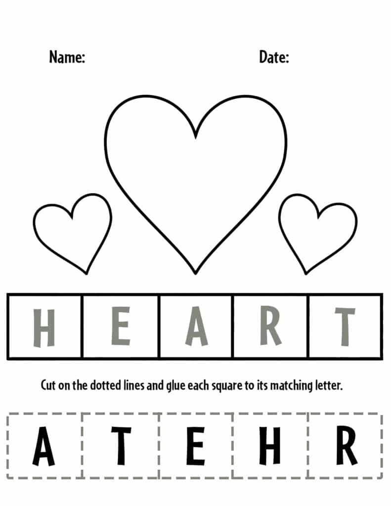 Free Heart Worksheets For Preschool The Hollydog Blog Worksheets 