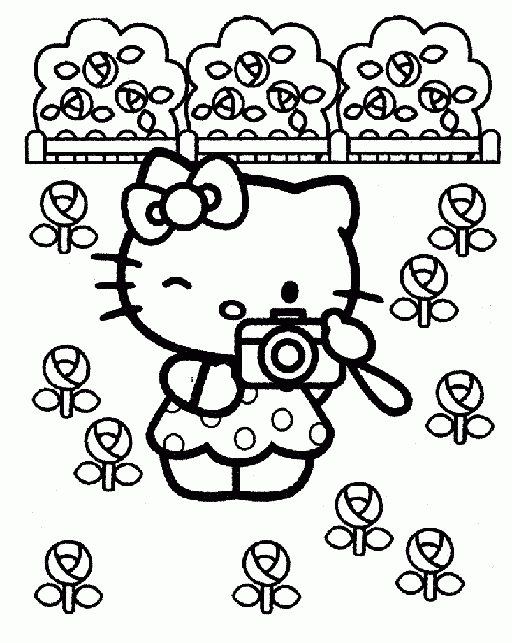 Free Hello Kitty Coloring Pages Coloring Home