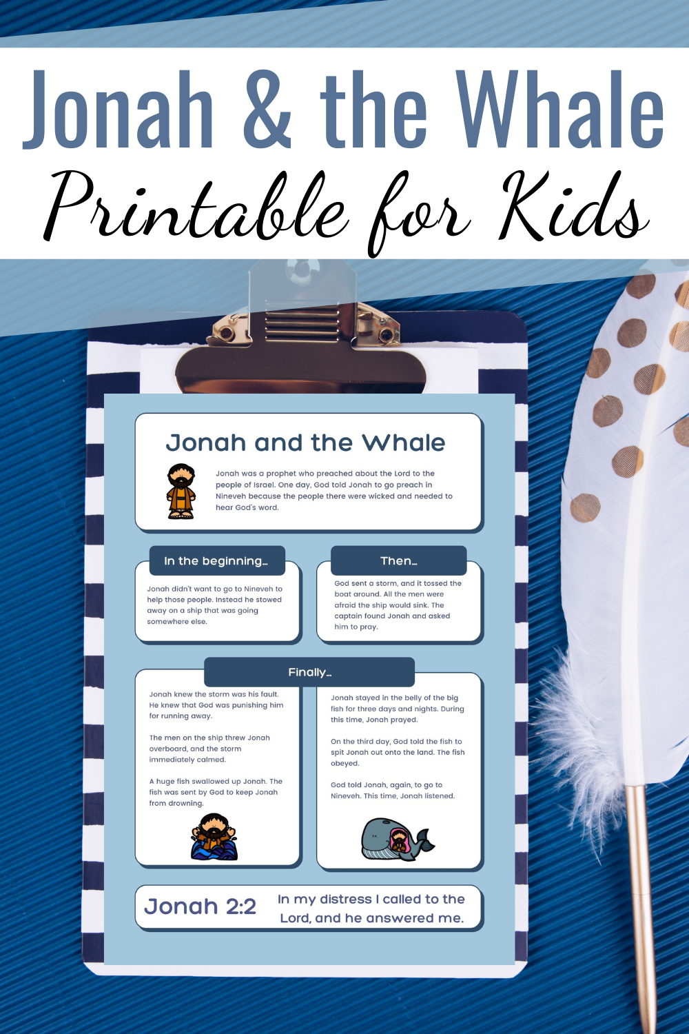Free Jonah And The Whale Printable For Kids