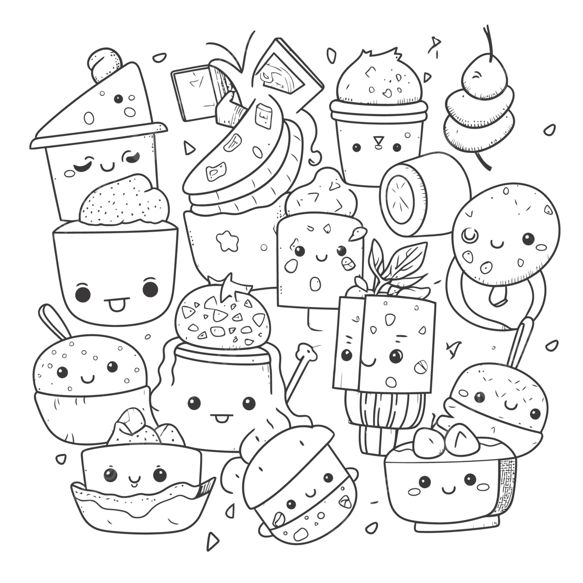 Free Kawaii Food Coloring Pages Download Free Kawaii Vrogue co