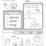 Free Kindergarten English Worksheet Printable
