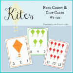 Free Kite Printable Count Clip Cards 1 20