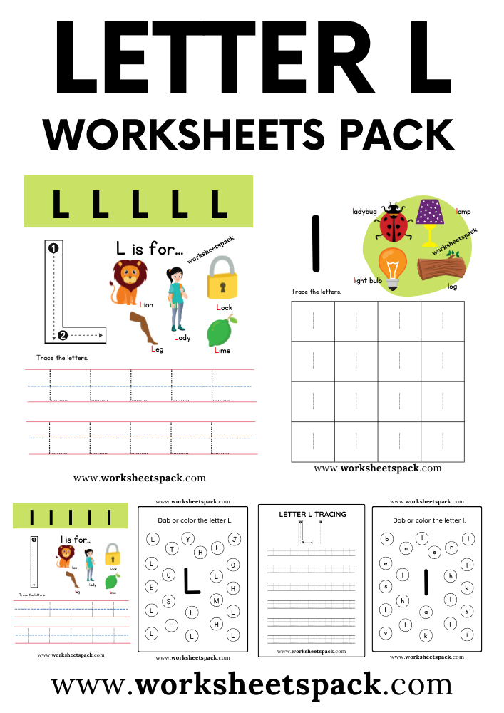 Free Letter L Printable Worksheets PDF Worksheetspack