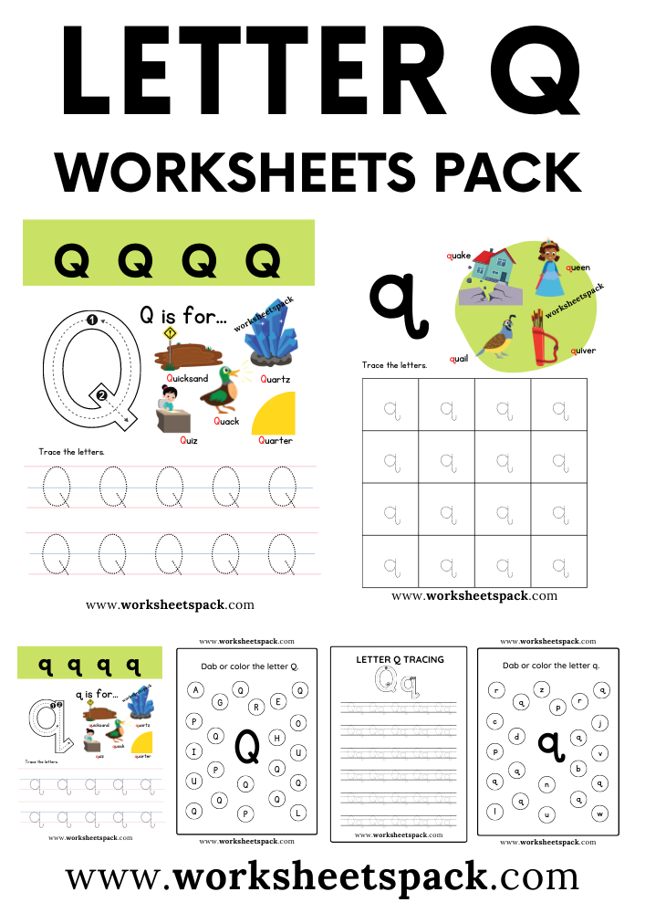 Free Letter Q Printable Worksheets PDF Worksheetspack