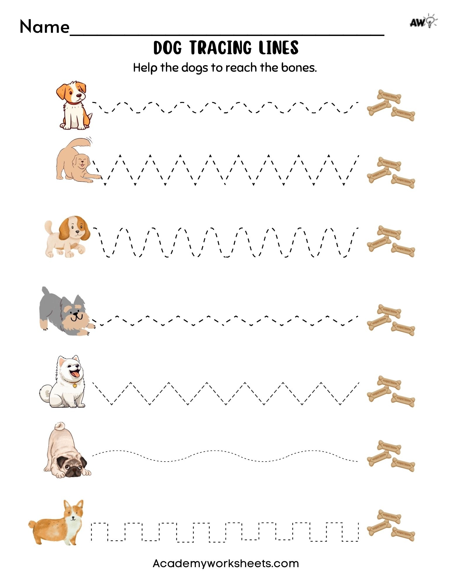 tracing lines worksheet