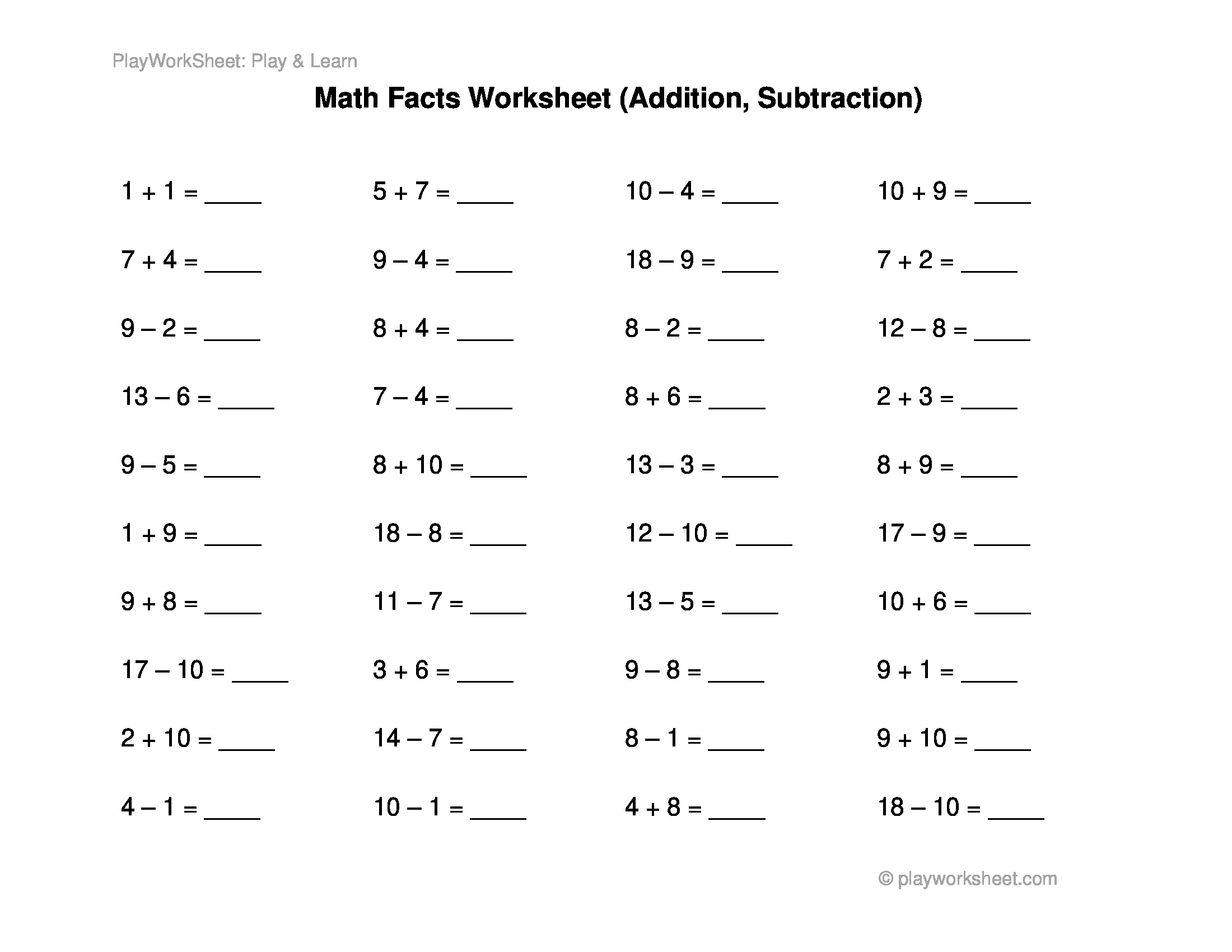 worksheets math