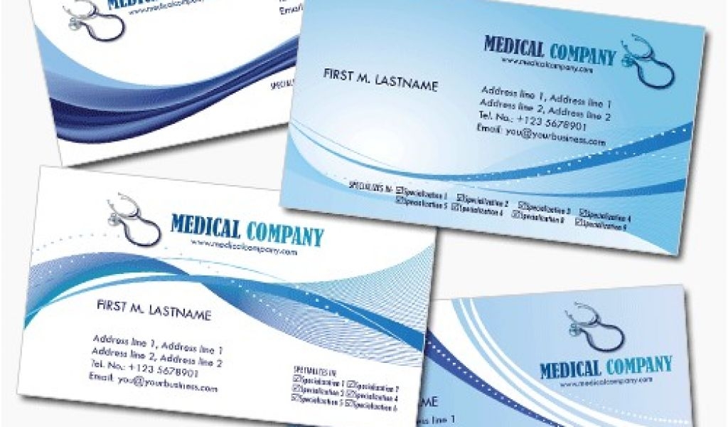 Free Medical Business Card Templates Printable 4 Medical Business Cards 