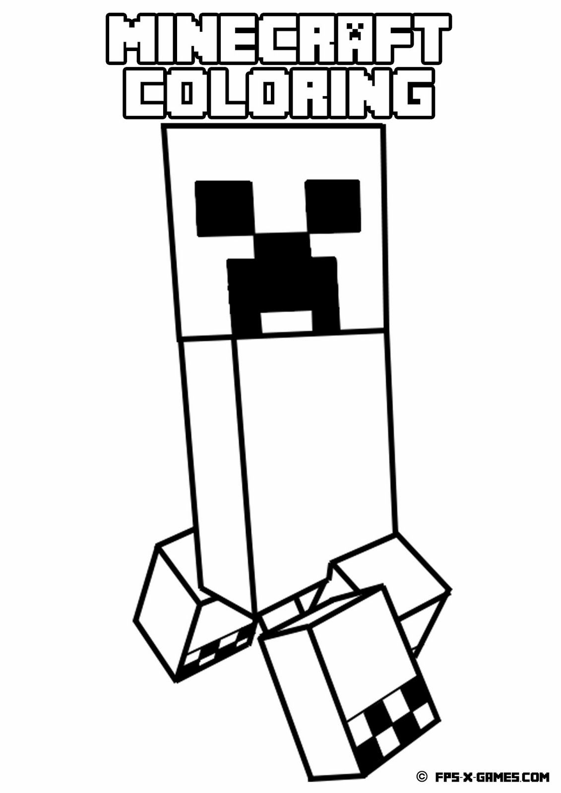 Free Minecraft Coloring Pages Pdf Coloring Home