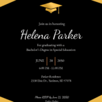 Free Modern Graduation Invitation Template Edit Online Download