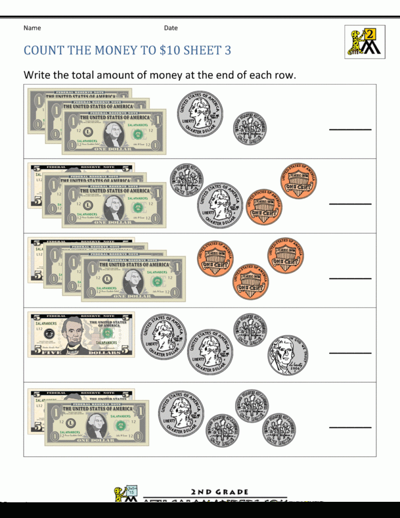 Free Money Counting Worksheets CountingWorksheets