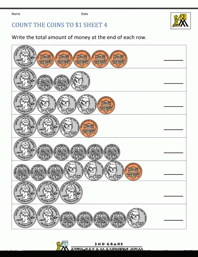 Free Money Counting Worksheets CountingWorksheets