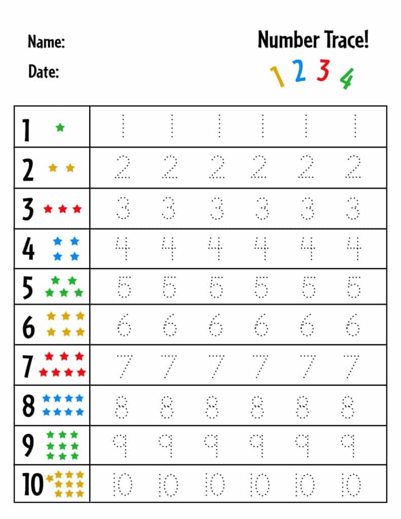 traceable worksheets