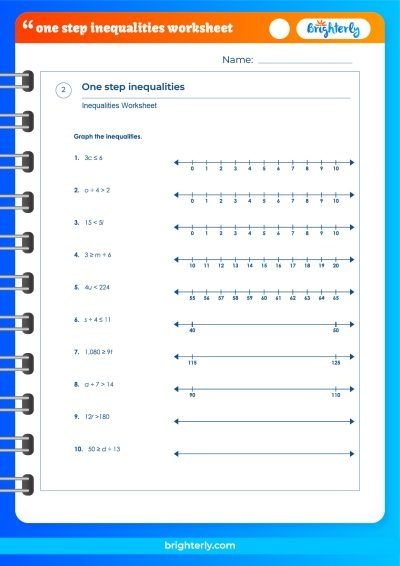 FREE One Step Inequalities Worksheet PDFs Brighterly Worksheets 