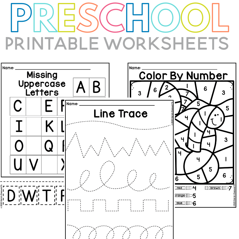 pre k free worksheet printouts
