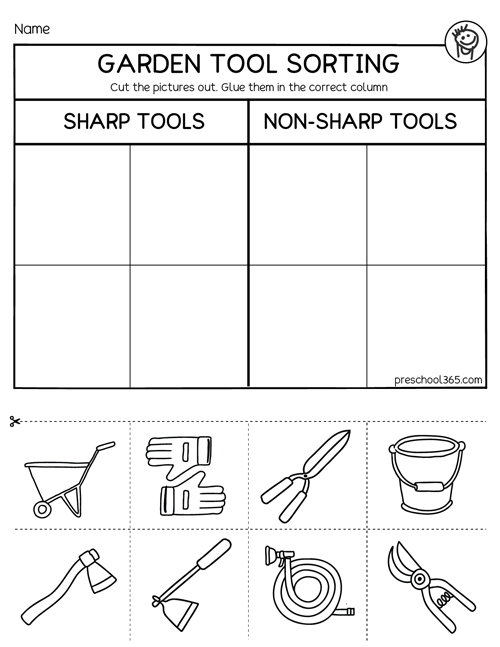Free Preschool Gardening Theme Activities L1