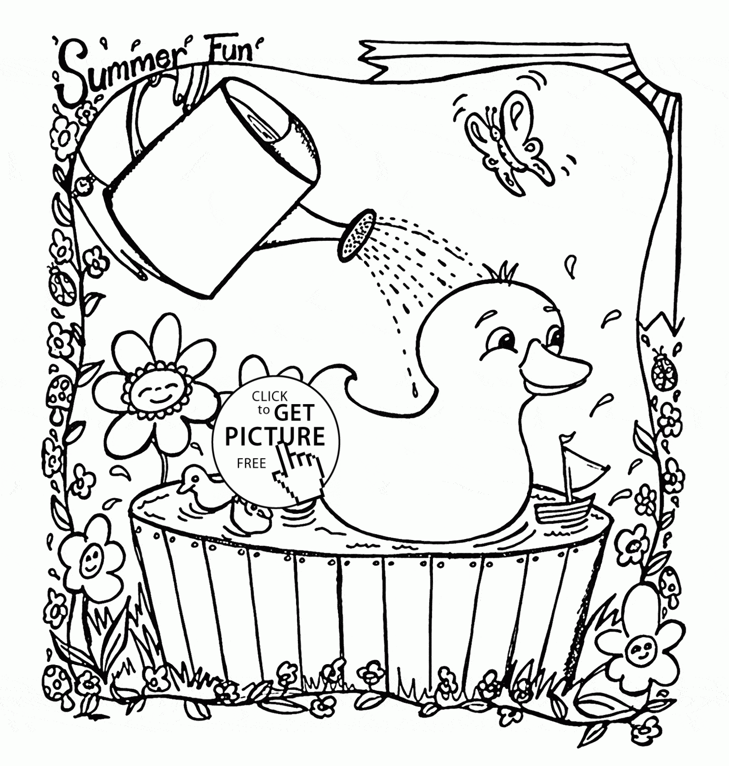 Free Preschool Summer Coloring Pages Coloring Home