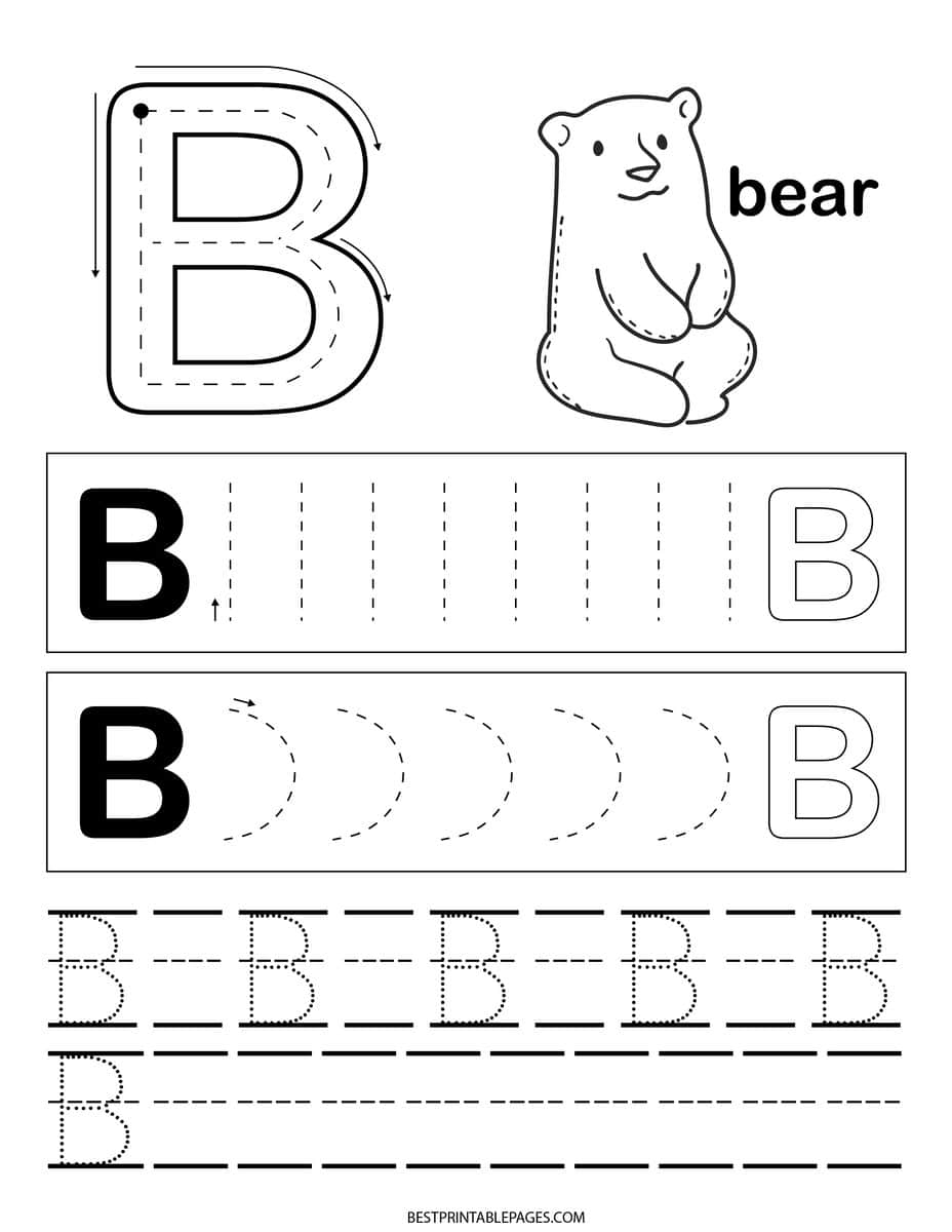 Free Preschool Worksheet For The Letter B Zenas Suitcase Worksheets 