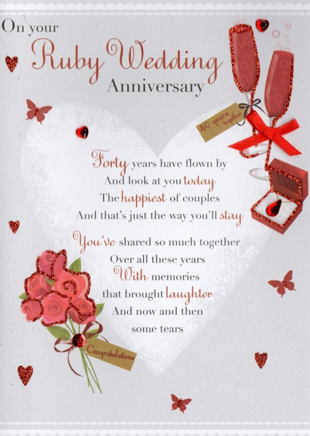 Free Printable 40th Anniversary Cards Printable Online