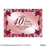 Free Printable 40th Wedding Anniversary Cards Printab Vrogue co