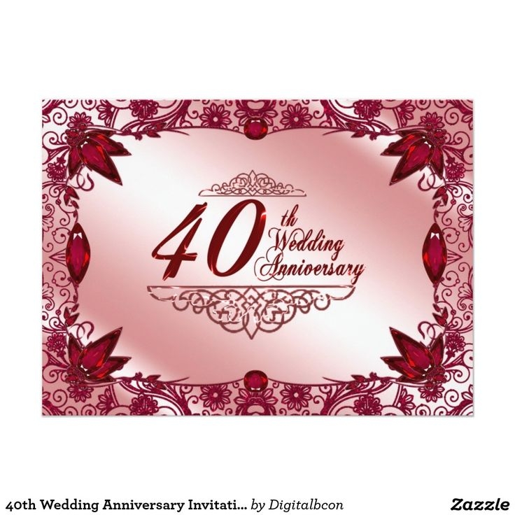 Free Printable 40th Wedding Anniversary Cards Printab Vrogue co