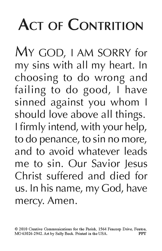 Free Printable Act Of Contrition Prayer Cards Free Templates Printable