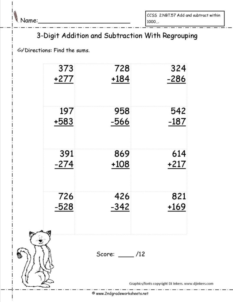 Free Printable Addition And Subtraction Worksheets For 5th Grade
