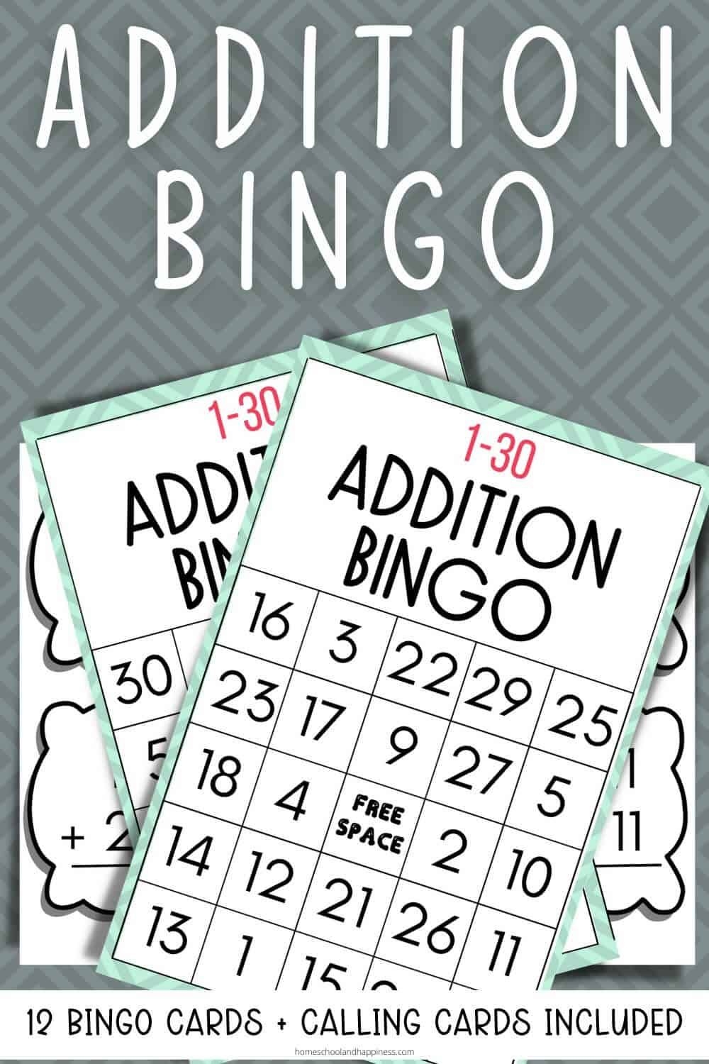 Free Printable Addition Bingo Cards Download Free Printable Addition 