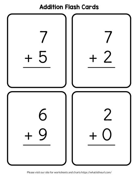 Free Printable Addition Flash Cards 40 Items Your Home Teacher