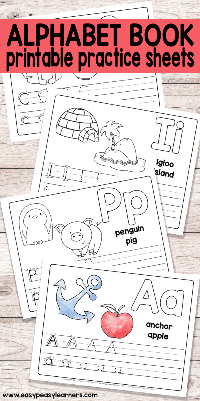 Free Printable Alphabet Book For Preschool And Kindergarten Crafts 
