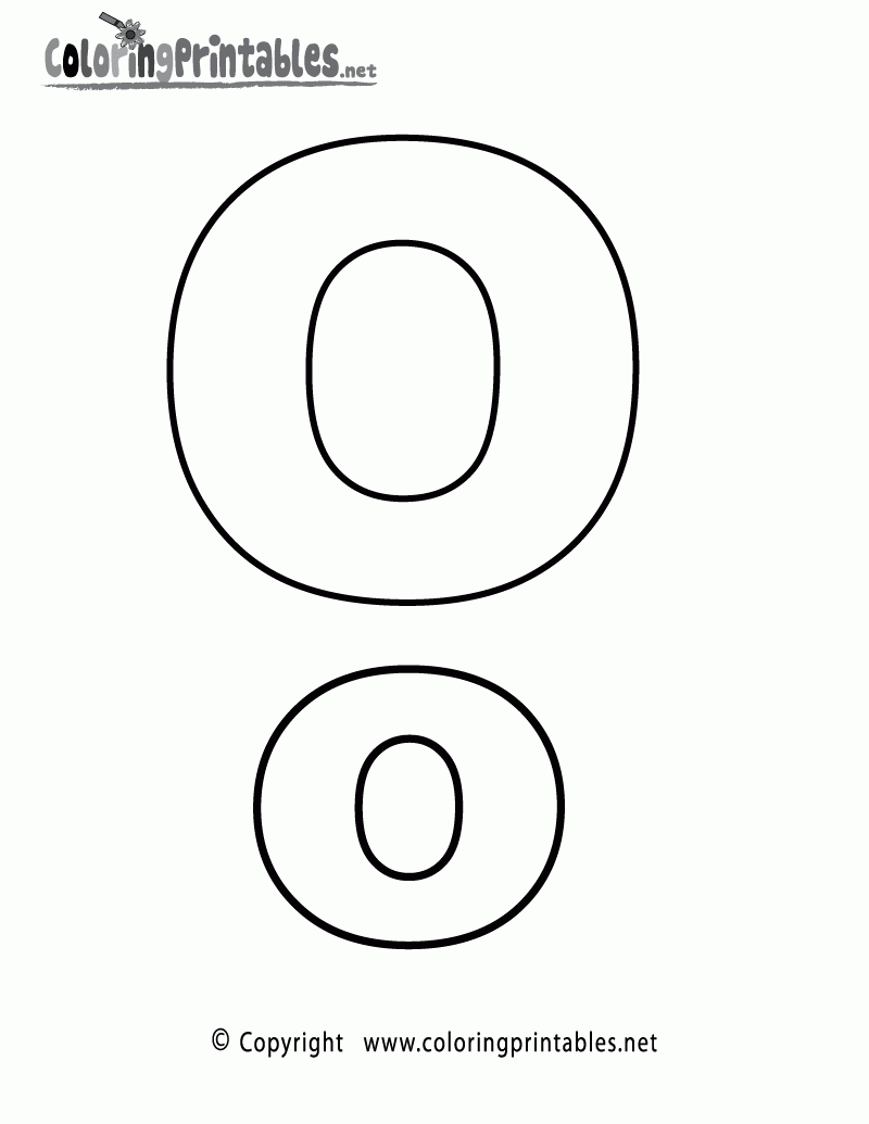 Free Printable Alphabet Letter O Coloring Page