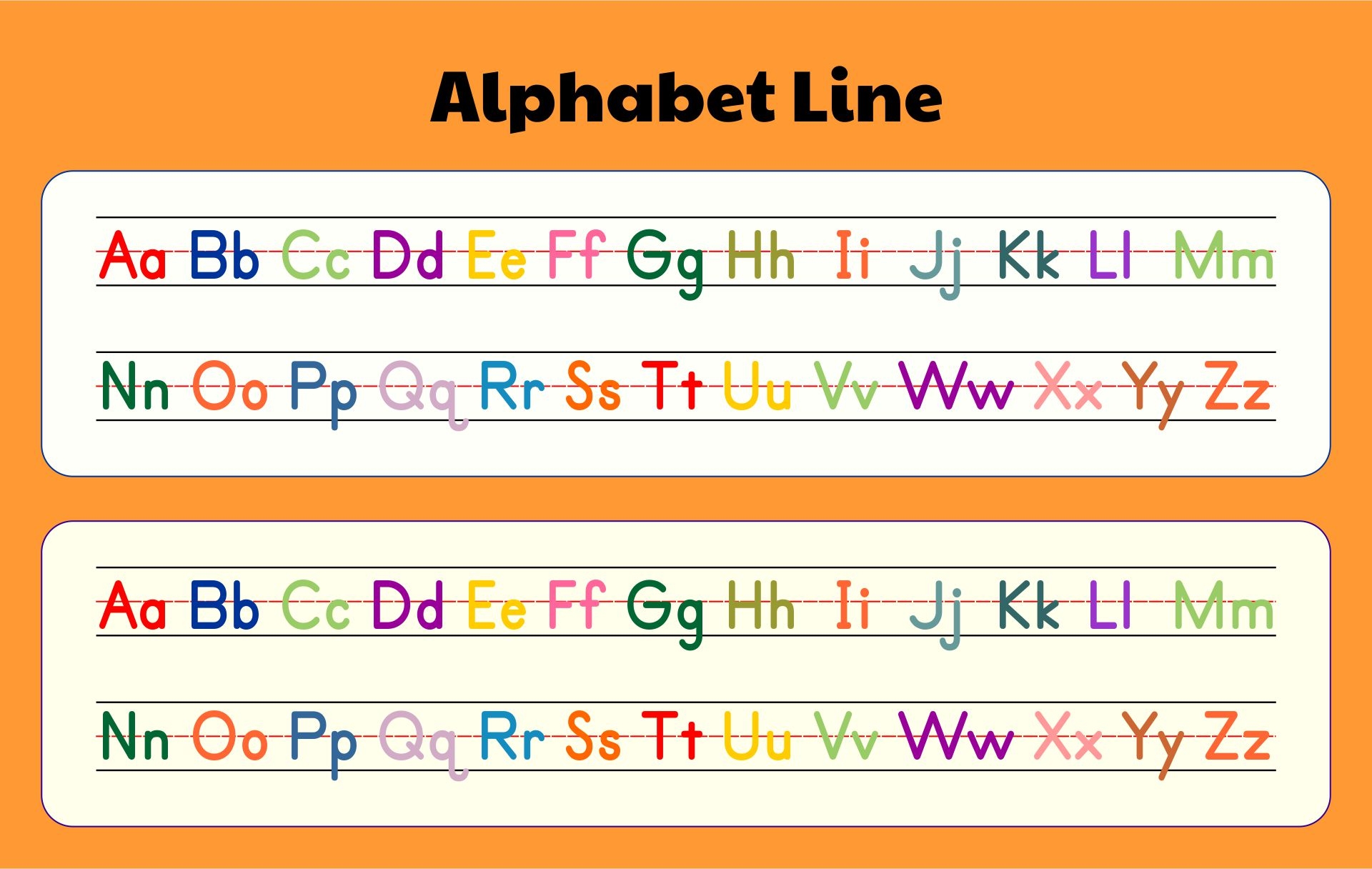 Free Printable Alphabet Line For Desk Printable Form Templates And 