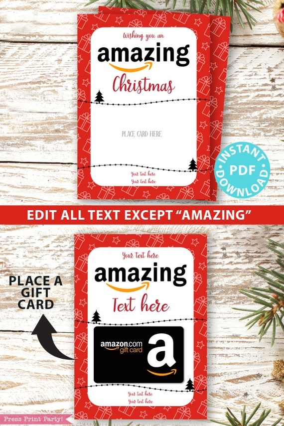 free printable amazon gift card holder