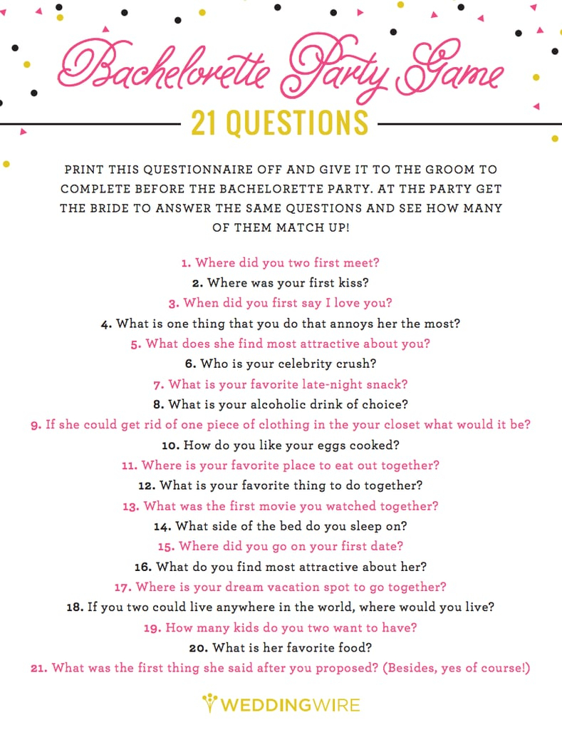 Free Printable Bachelorette Party Games Free Printable